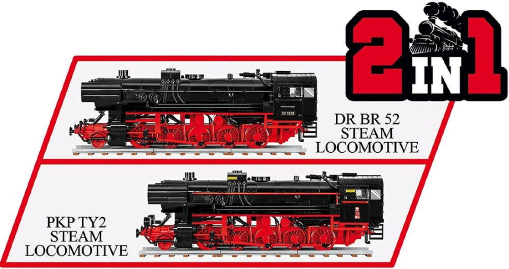 Image Pop Weasel - Image 4 of Trains - DR BR 52/TY2 Steam Locomotive 1:35 Scale [1723 Pcs] - Cobi - Model - Image - Pop Weasel