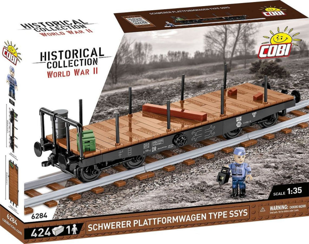 Image Pop Weasel - Image 2 of Trains - Schwerer Plattwormwagen Type Ssys 1:35 Scale [424 Pcs] - Cobi - Model - Image - Pop Weasel