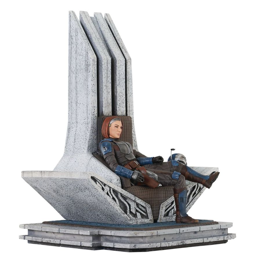 Image Pop Weasel - Image 3 of Star Wars: Mandalorian - Bo-Katan on Throne Statue - Diamond Select Toys - Statue - Image - Pop Weasel