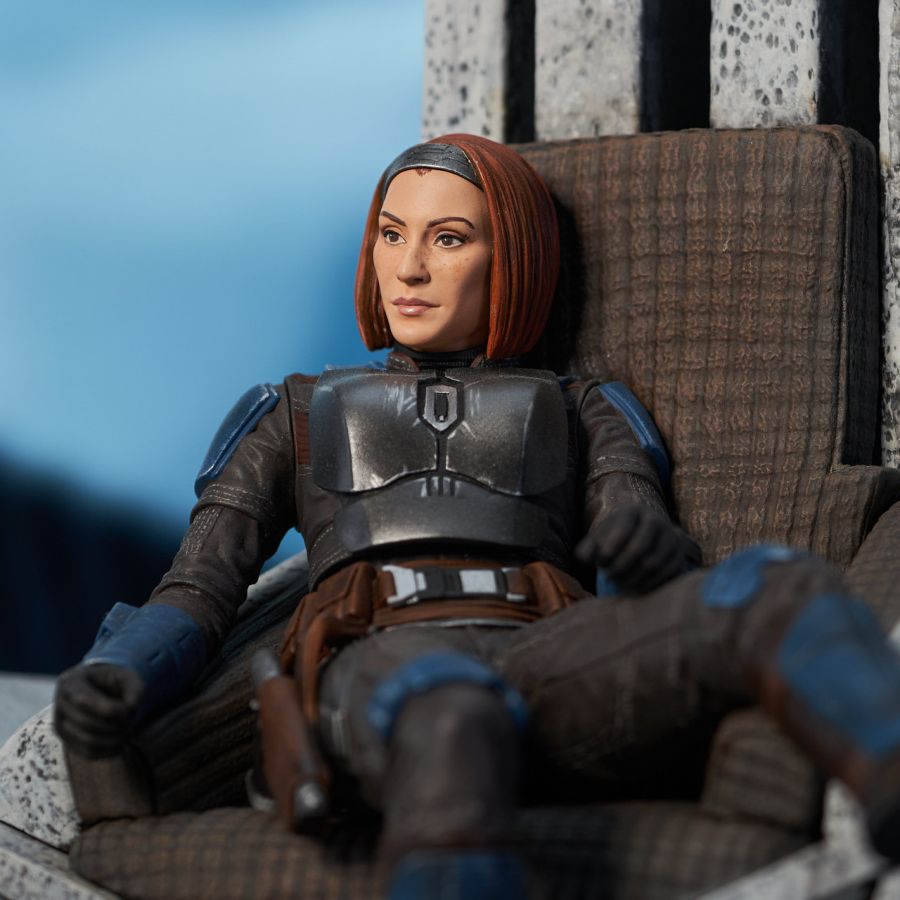 Image Pop Weasel - Image 6 of Star Wars: Mandalorian - Bo-Katan on Throne Statue - Diamond Select Toys - Statue - Image - Pop Weasel
