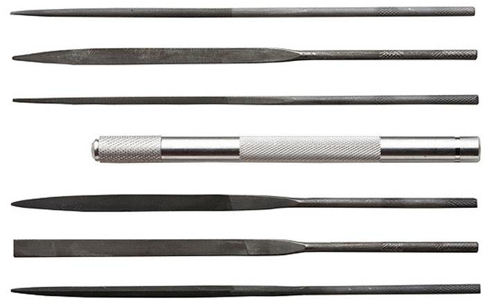 Needle files 6 assort w/handle - Model - Image - Pop Weasel
