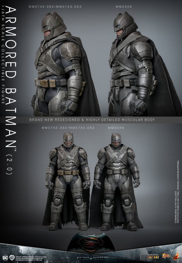 Pop Weasel - Image 11 of Batman v Superman: Dawn of Justice - Armored Batman (2.0) 1:6 Scale Collectable Action Figure - Hot Toys - Statue - Image - Pop Weasel