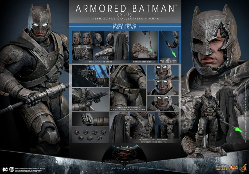 Pop Weasel - Image 22 of Batman v Superman: Dawn of Justice - Armored Batman (2.0) Deluxe 1:6 Scale Collectable Figure - Hot Toys - Statue - Image - Pop Weasel