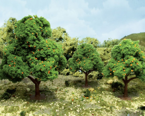 Orange Trees 2.5- 3.5" (6) - Model - Image - Pop Weasel