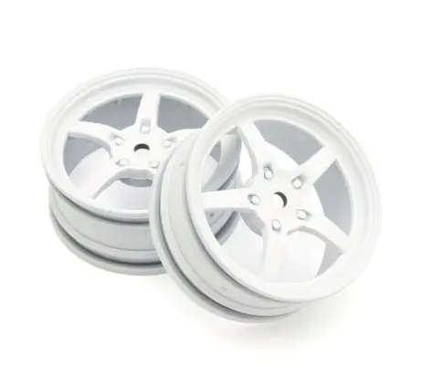 1/10 W: 5 Spoke White (2) 24mm - Model - Image - Pop Weasel