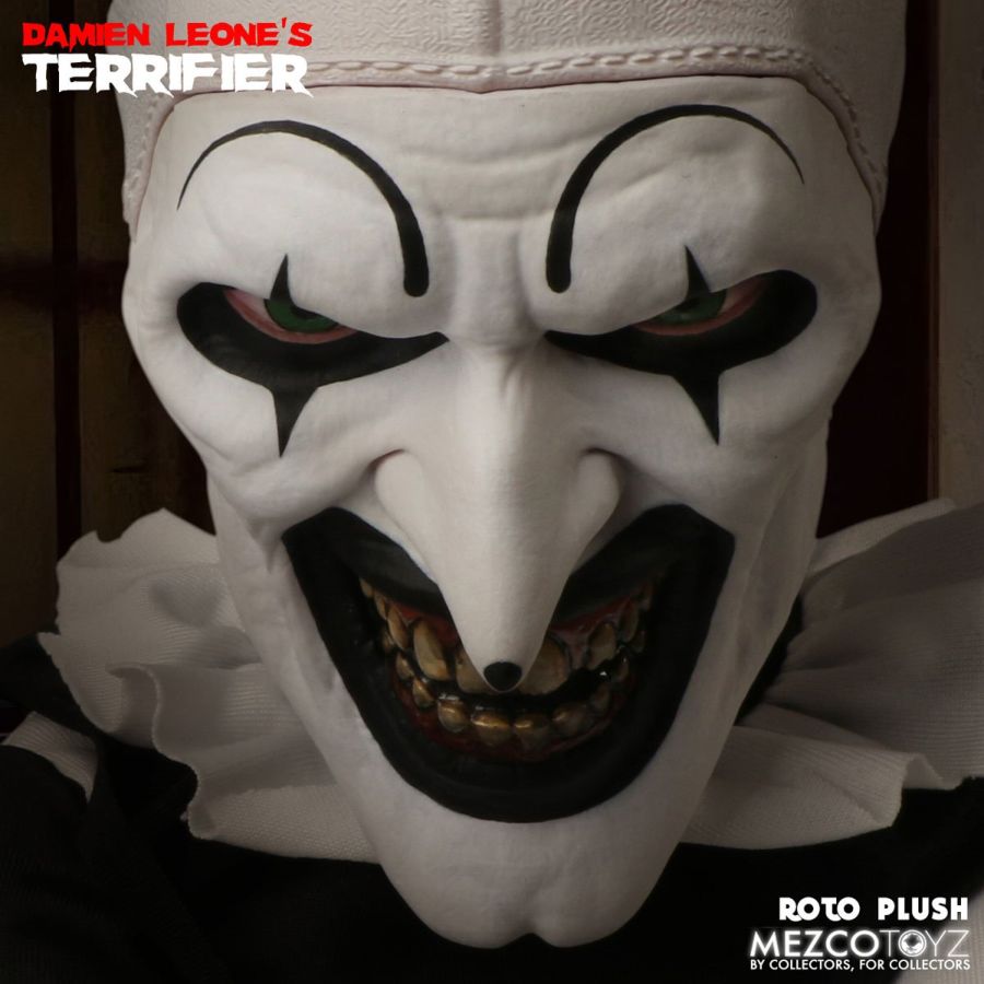 Terrifier - Art The Clown 18'' Roto Plush - Mezco Toyz - Statue - Image - Pop Weasel