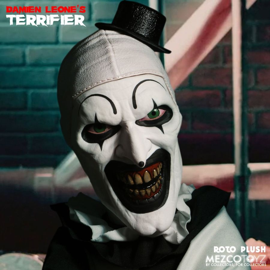 Terrifier - Art The Clown 18'' Roto Plush - Mezco Toyz - Statue - Image - Pop Weasel