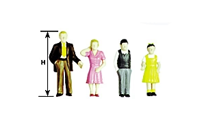 HO/OO Pntd Family Figures (9) - Model - Image - Pop Weasel