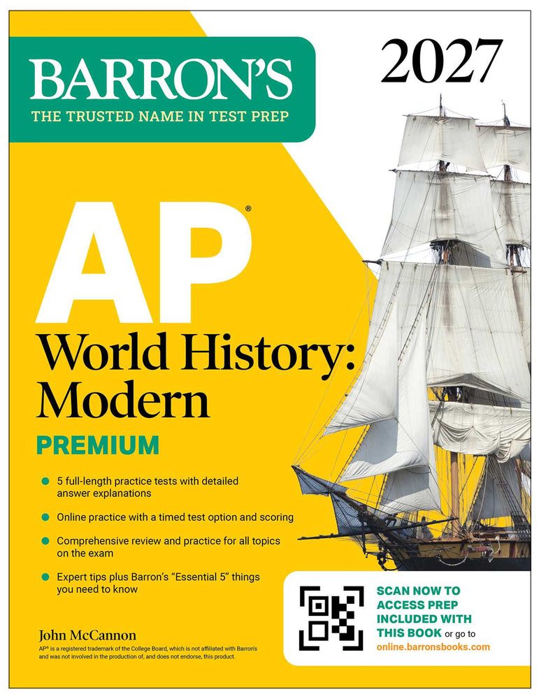 Ap World History: Modern Premium, 2027: Prep Book With 5 Practice Tests + Comprehensive Review + Online Practice - Books - Image - Pop Weasel