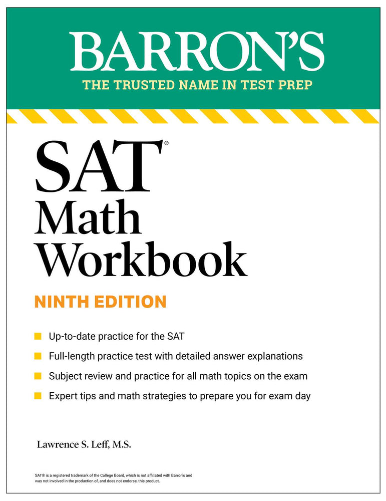 Sat Math Workbook: Practice For The Digital Exam (Barron's Sat Prep) Ninth Edition - Books - Image - Pop Weasel