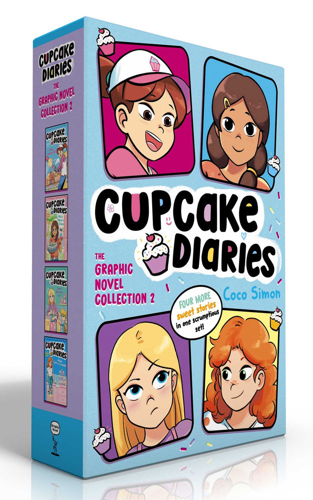 Cupcake Diaries The Graphic Novel Collection 2 (Boxed Set) Katie, Batter Up! Graphic Novel/Mia's Baker's Dozen Graphic Novel/Emma All Stirred Up! Graphic Novel/Alexis Cool as a Cupcake Graphic Novel image - Childrens Books - Image - Pop Weasel
