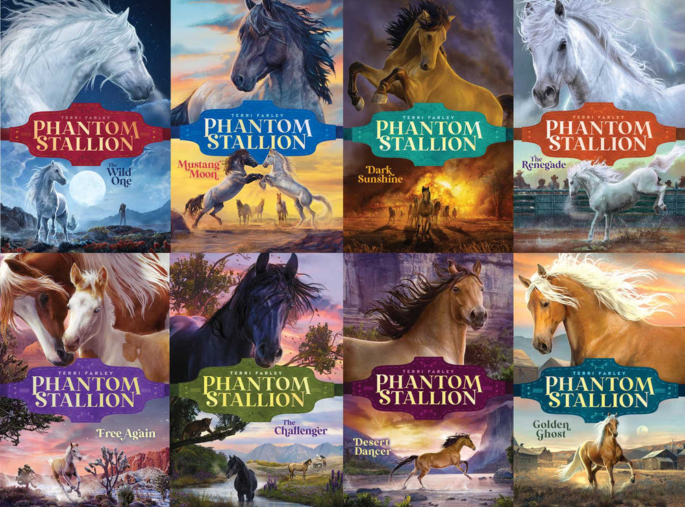 Phantom Stallion Untamed Collected Set The Wild One; Mustang Moon; Dark Sunshine; The Renegade; Free Again; The Challenger; Desert Dancer; Golden Ghost image - Childrens Books - Image - Pop Weasel