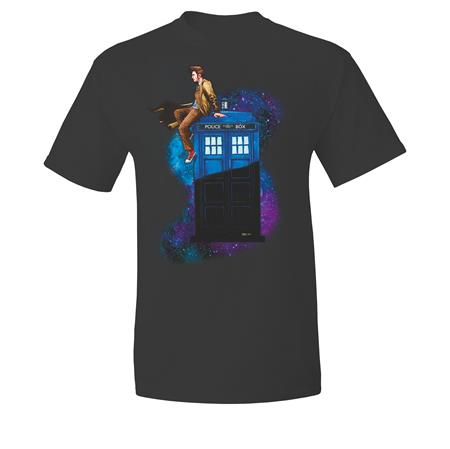 Doctor Who Tenth Doctor On Tardis T-shirt L - Image - Clothing - Image - Pop Weasel