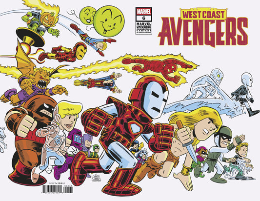 WEST COAST AVENGERS #6 CHRIS GIARRUSSO MARVEL UNIVERSE CONNECTING WRAP VARIANT F - Image