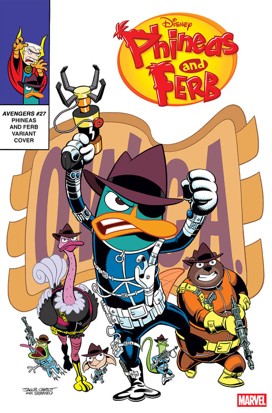 AVENGERS #27 JACOB CHABOT PHINEAS AND FERB VARIANT [DOOM] - Image