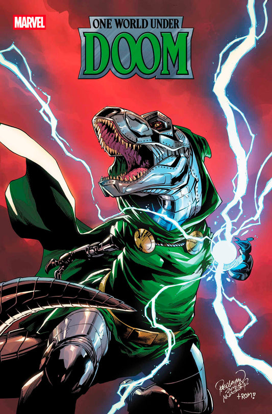 ONE WORLD UNDER DOOM #6 CARLO PAGULAYAN DOOMASAUR VARIANT - Image