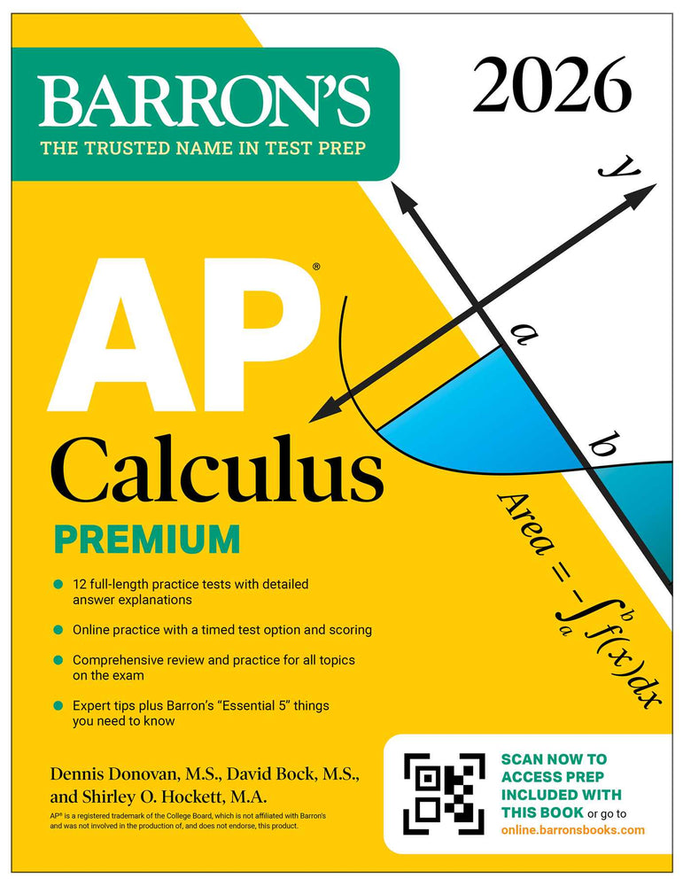 AP Calculus Premium, 2026: Prep Book with 12 Practice Tests + Comprehensive Review + Online Practice image - Non-Fiction - Image - Pop Weasel