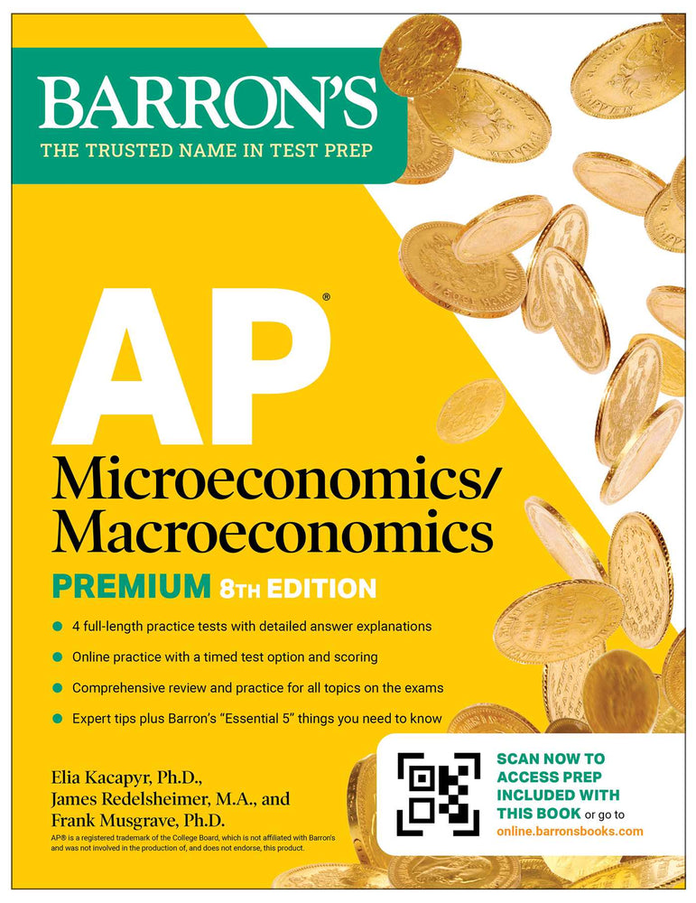AP Microeconomics/Macroeconomics Premium, Eighth Edition: Prep Book with 4 Practice Tests + Comprehensive Review + Online Practice image - Books - Image - Pop Weasel