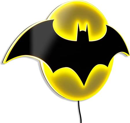 Dc Comics Batman Justice League Illuminated Batsign Led Neon Style Superhero Logo Wall Light Hangable Lamp (large) - Image