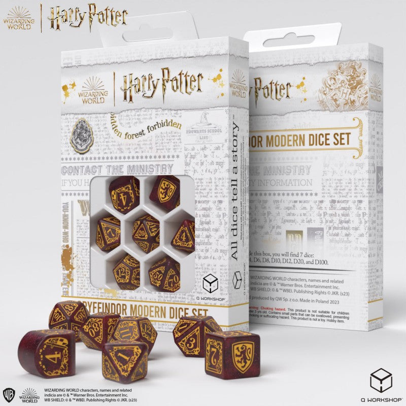 Harry Potter. Gryffindor Modern Dice Set - Red - Dice & Accessories - Image - Pop Weasel