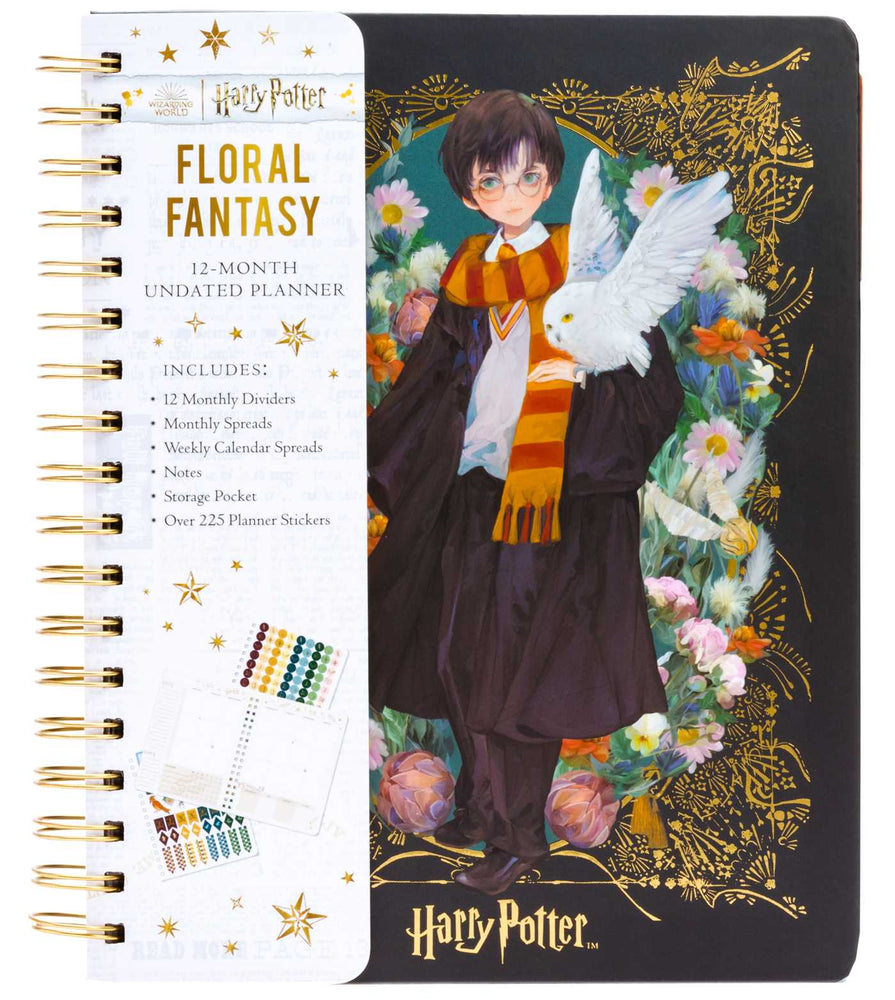 Pop Weasel Image of Harry Potter: Floral Fantasy 12-Month Undated Planner - Stationery - Image - Pop Weasel