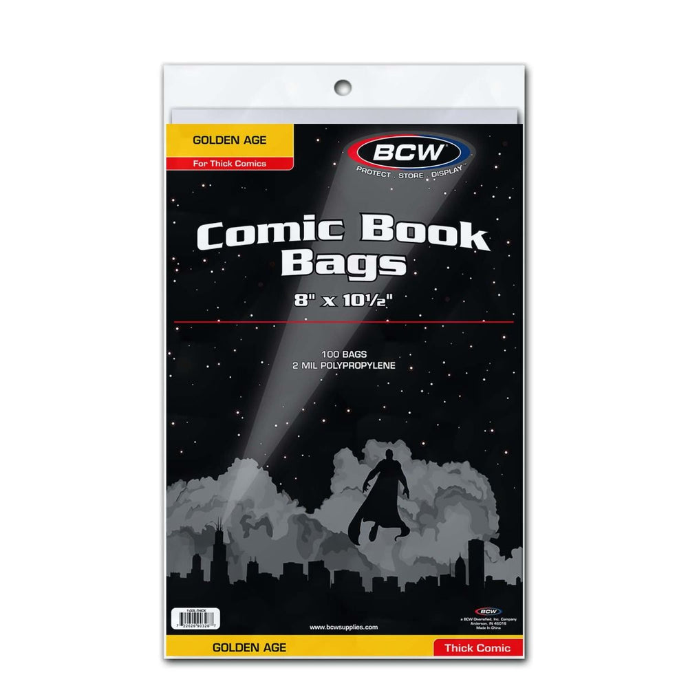 BCW Golden Comic Bags - Thick (100 Pack) - Supplies - Image - Pop Weasel