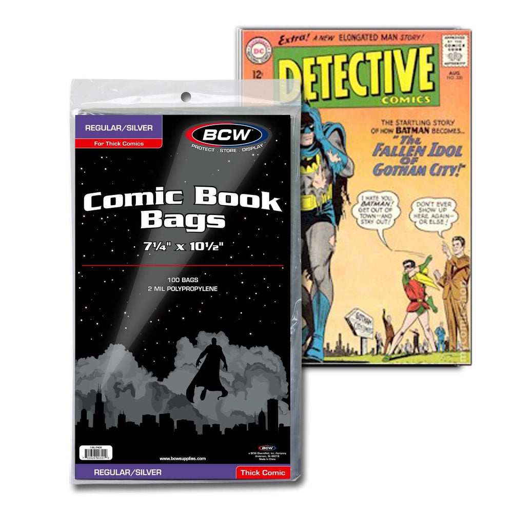 Silver/Regular Comic Bags - Thick (100 Bags) - Comic Accessories - Image - Pop Weasel