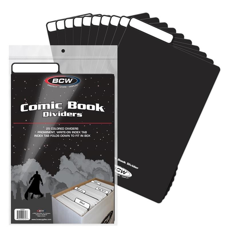 BCW Comic Book Dividers Black (25 Dividers Per Pack) - Comic Accessories - Image - Pop Weasel