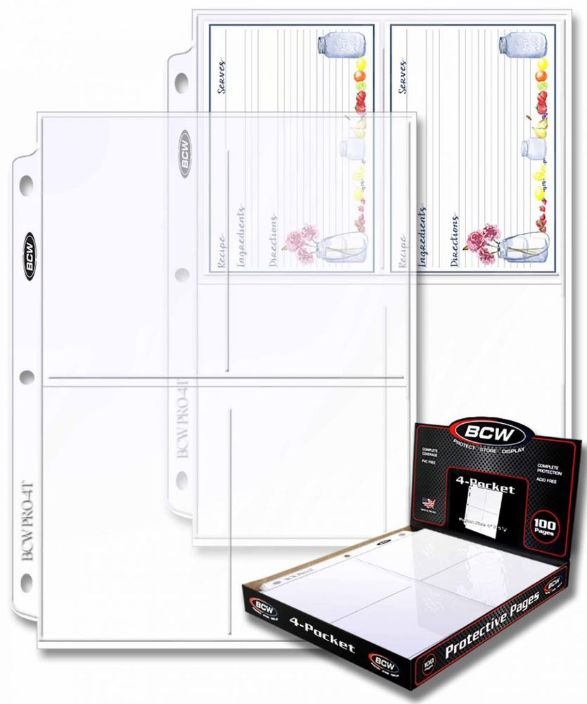 BCW 4 Pocket Protective Pages Photos (100 Pages Per Box) - Collectable Storage - Image - Pop Weasel