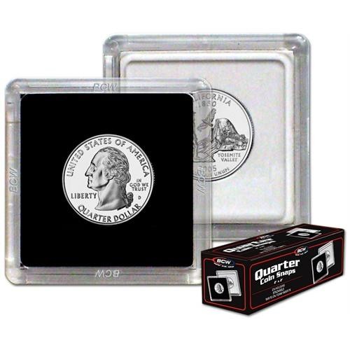 BCW Coin Snap Black Quarter (2" x 2") - Collectable Storage - Image - Pop Weasel