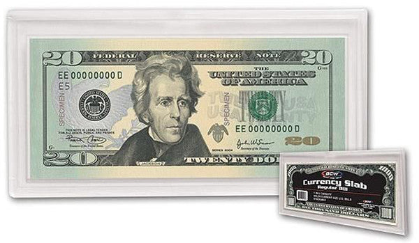 BCW Deluxe Currency Slab Regular Bill - Collectable Storage - Image - Pop Weasel