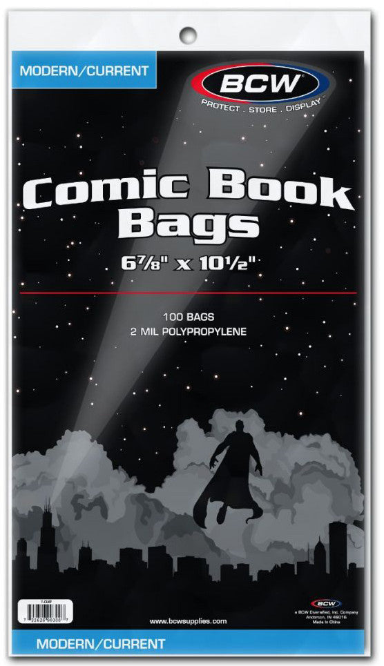 BCW Comic Book Bags Current Comics (6" 7/8 x 10" 1/2) (100 Bags Per Pack) - Supplies - Image - Pop Weasel