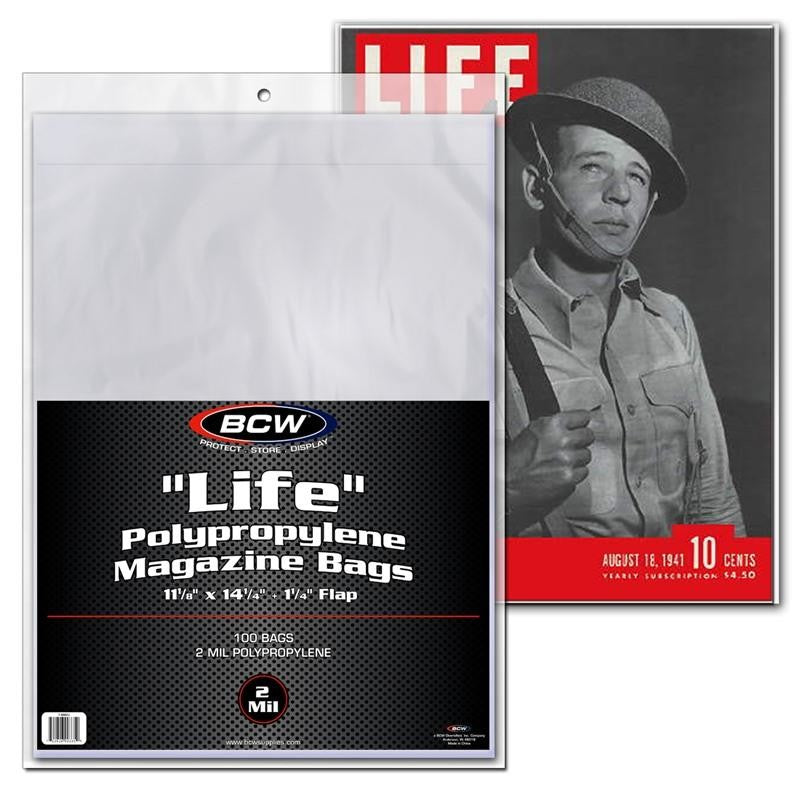 BCW Life Magazine Bags (11" 1/8 x 15" 1/8) (100 Bags Per Pack) - Supplies - Image - Pop Weasel