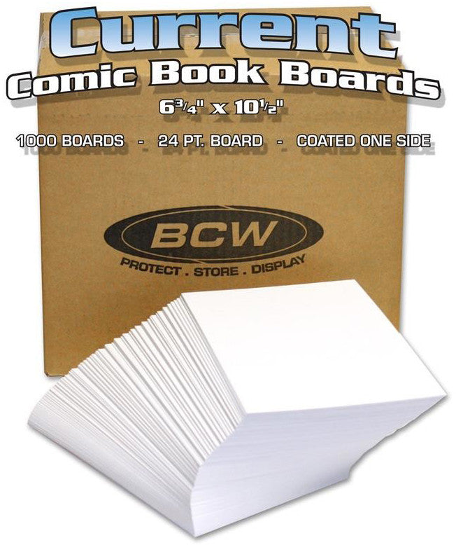 BCW Comic Book Backing Boards Current Comics Bulk (6" 3/4 x 10" 1/2) (1,000 Boards Per Pack) - Comic Accessories - Image - Pop Weasel