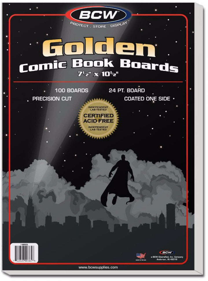 BCW Comic Book Backing Boards Golden Comics (7" 1/2 x 10" 1/2) (100 Boards Per Pack) - Supplies - Image - Pop Weasel