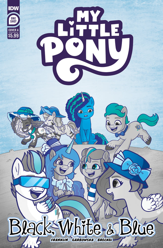My Little Pony: Black, White & Blue Cover A (Garbowska) - Comics - Image - Pop Weasel