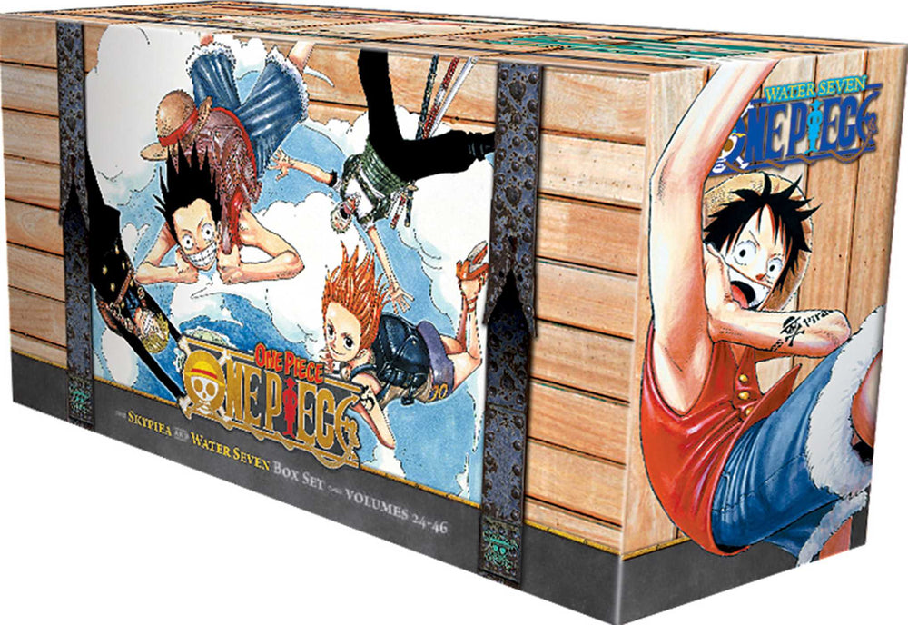Front Cover One Piece Box Set 2: Skypeia and Water Seven Volumes 24-46 with Premium ISBN 9781421576060 - Manga - Image - Pop Weasel