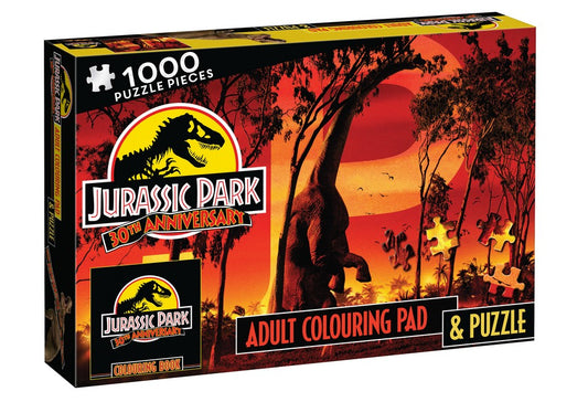 Pop Weasel Image of Jurassic Park 30th Anniversary: Adult Colouring Pad and Puzzle (Universal: 1000 Pieces)