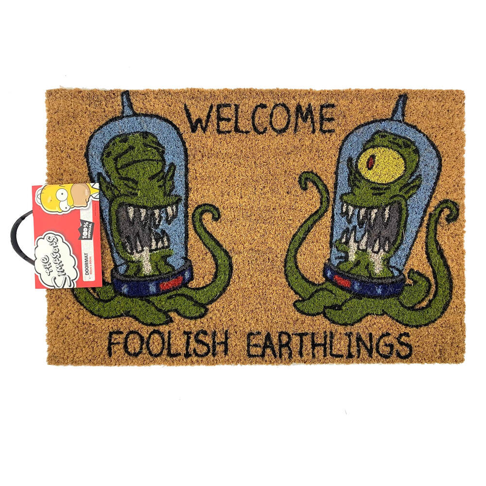 Licensed Doormat - Simpsons Fools Welcome - Door Mat - Image - Pop Weasel