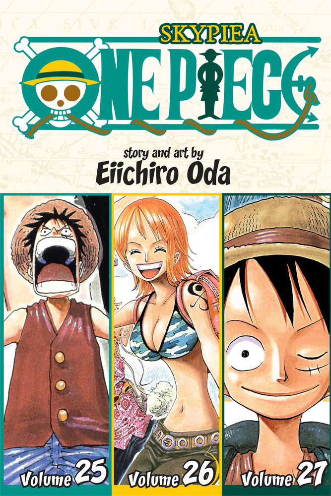 Front Cover One Piece (Omnibus Edition), Vol. 09 Includes vols. 25, 26 & 27 ISBN 9781421555034 - Manga - Image - Pop Weasel