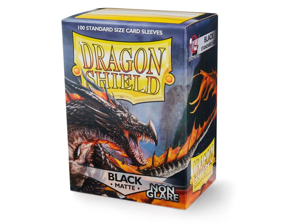 Pop Weasel Image of Sleeves - Dragon Shield - Box 100 - Non Glare - Black - TCG Accessories - Image - Pop Weasel