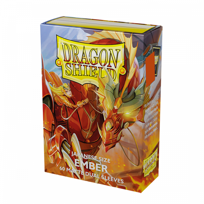 Pop Weasel Image of Sleeves - Dragon Shield Japanese - Box 60 - Dual Matte Ember - TCG Accessories - Image - Pop Weasel