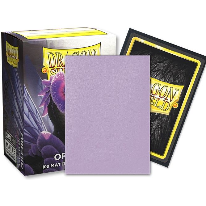 Pop Weasel Image of Sleeves - Dragon Shield - Box 100 - Standard Size Dual Matte Orchid Purple Emme - TCG Accessories - Image - Pop Weasel