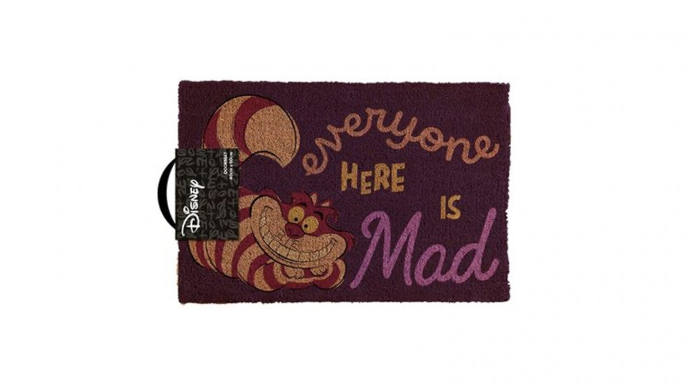 Licensed Doormat - Alice in Wonderland Everyone Here Is Mad - Door Mat - Image - Pop Weasel