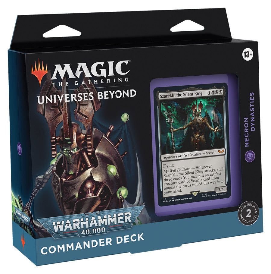 Magic The Gathering: Universes Beyond - Warhammer 40,000 Commander Deck - Necron Dynasties - TCG - Image - Pop Weasel