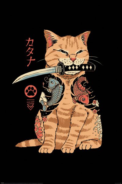 Pop Weasel Image of Vincent Trinidad - Catana Cat Poster - Posters - Image - Pop Weasel