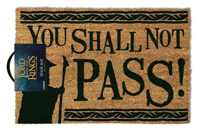 Licensed Doormat - LotR You Shall Not Pass - Door Mat - Image - Pop Weasel