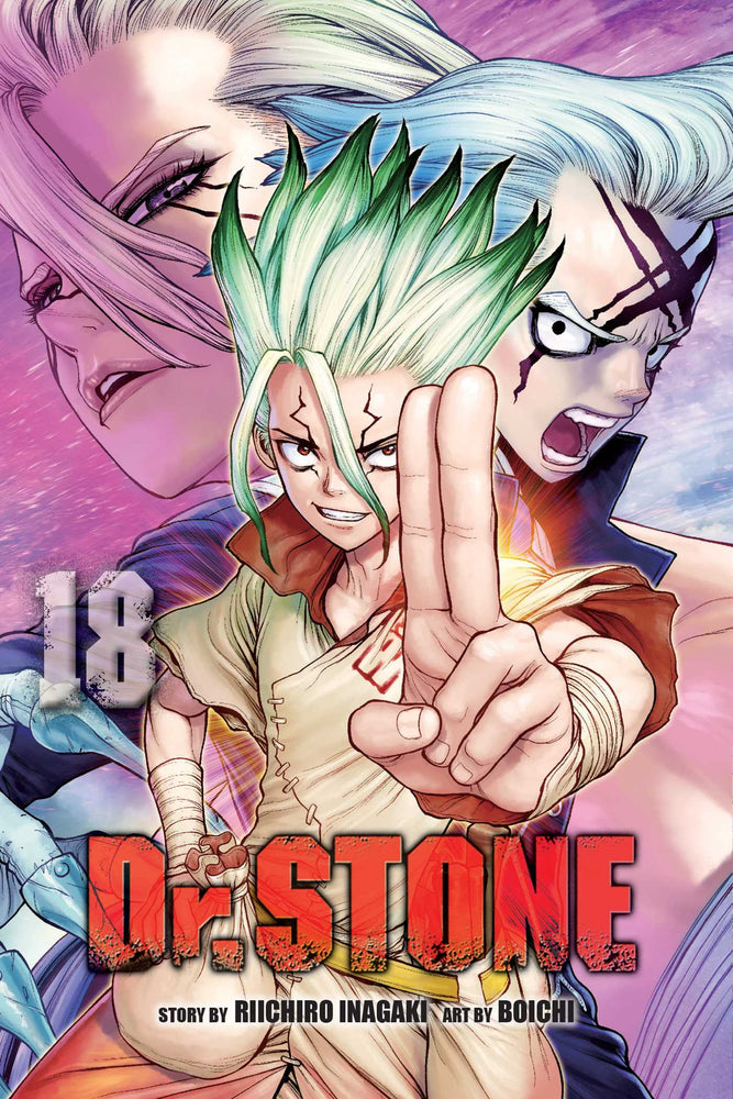 Front Cover Dr. STONE, Vol. 18 ISBN 9781974724055 - Manga - Image - Pop Weasel